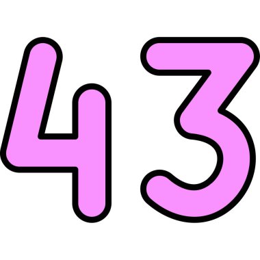 4 numara, vektör illüstrasyonu