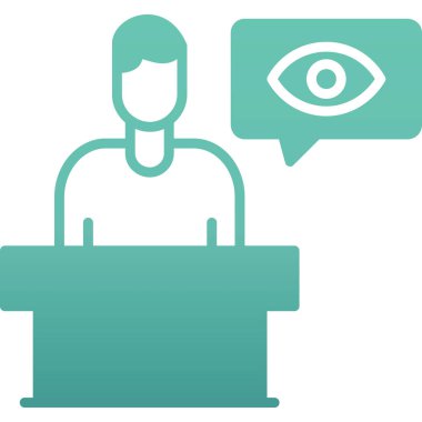 Konuşmacı. Web simgesi basit illüstrasyon