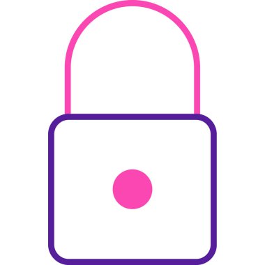 Kilit. Web simgesi basit illüstrasyon