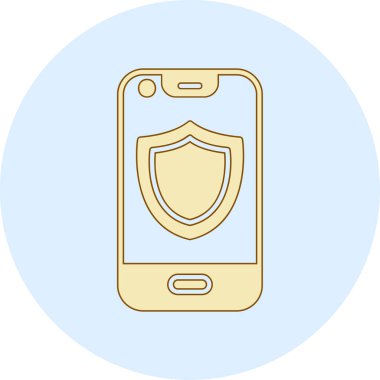 Bir telefon simgesinin vektör illüstrasyonu