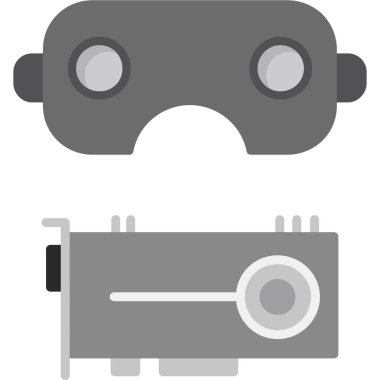 düz biçimli sanal vr gözlük simgesi