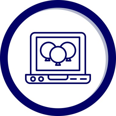 Web simgesi, internet teknolojisinin vektör illüstrasyonu