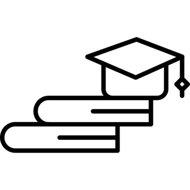 Mezuniyet şapkası ikonu. Beyaz arkaplanda izole edilmiş web tasarımı için mezuniyet başlık vektörü simgesi