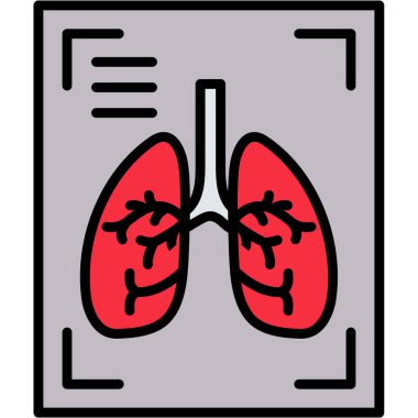 Lung Simge Vektör İllüstrasyonu