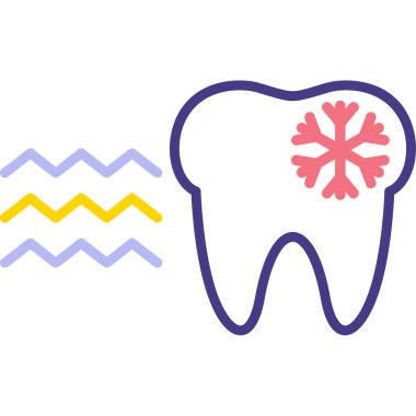 diş simgesi vektör illüstrasyonu