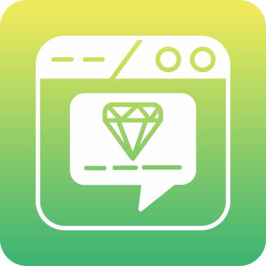 Konuşma baloncuklu elmas