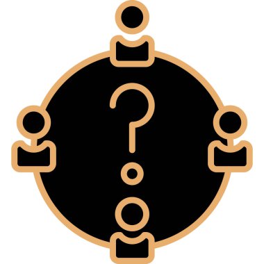 Soru işareti. Basit resimleme