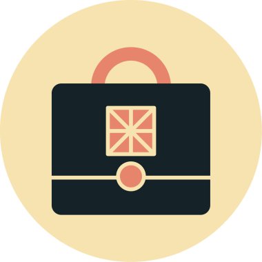 Evrak çantası ikonu. vektör illüstrasyonu