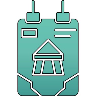 kamp simgesi, basit vektör illüstrasyonu