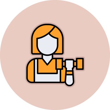 kadın simge vektör illüstrasyonu