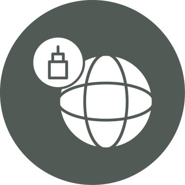 Dünya ikonu. vektör illüstrasyonu