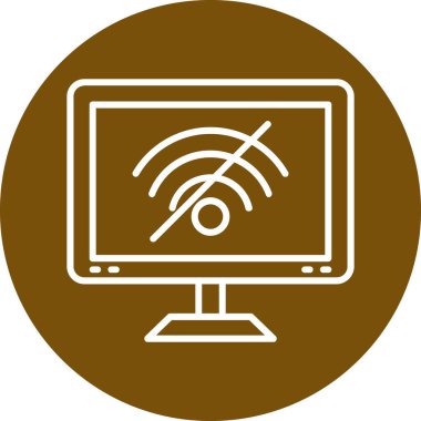 Kablosuz. Web simgesi basit illüstrasyon