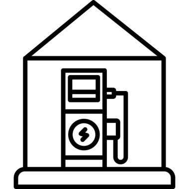 Benzin istasyonu simgesi, basit tarzı