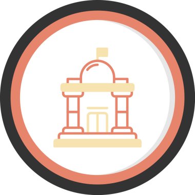 Bina. Web simgesi basit illüstrasyon