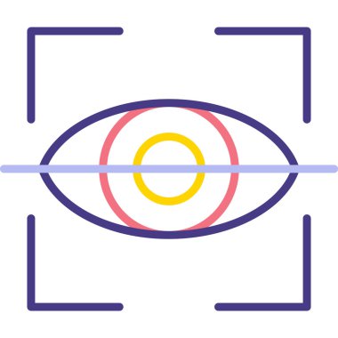 Göz. Web simgesi basit illüstrasyon