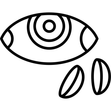 Göz simgesi vektör illüstrasyonu