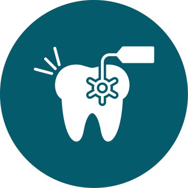 Diş ikonu. vektör illüstrasyonu