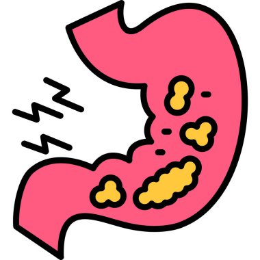 vektör çizim karikatür mide