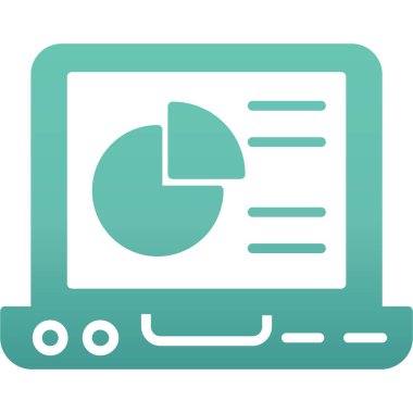 Kolayca düzenleyebilen veya düzenleyebilen Pasta Grafiği Vektör Simgesi