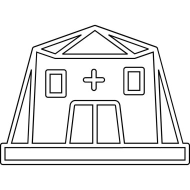 Bayrak simgesine sahip bina, özet biçimi