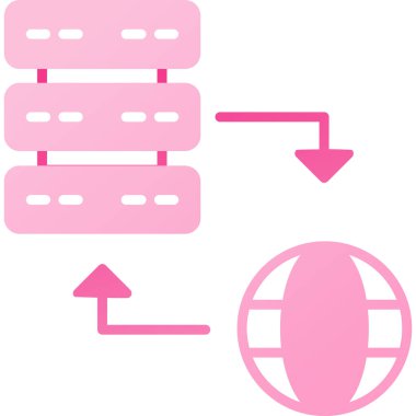 veri aktarım simgesi vektör illüstrasyonu