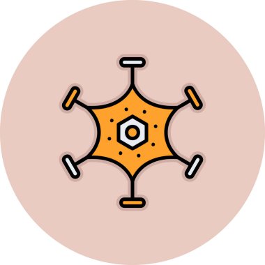 Virüs. Web simgesi basit illüstrasyon