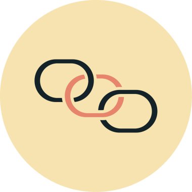 Renkli bir zincir simgesinin çizimi.