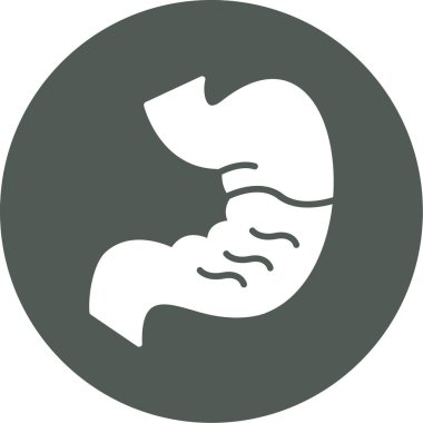 Mide organı simgesi, vektör illüstrasyonu