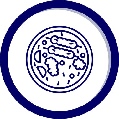 Yemek. Web simgesi basit illüstrasyon