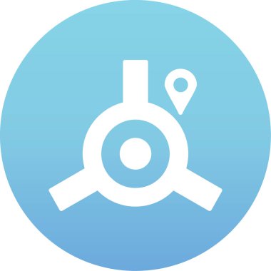 konum haritası gezinme simgesi ana hat biçiminde