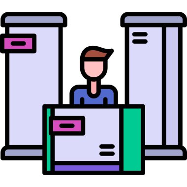 Yazıcı adam. Basit tasarım