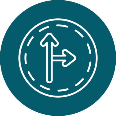 ok vektörü ince çizgi simgesi