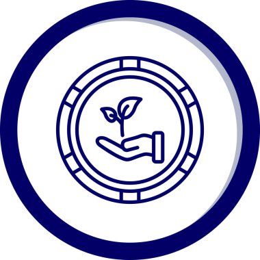 Bitki simgesinin vektör illüstrasyonu