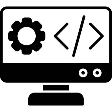 bilgisayar web simgesi, vektör illüstrasyonu