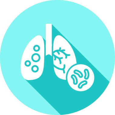 akciğer simgesi vektör illüstrasyonu