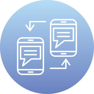 Mobil simgenin vektör illüstrasyonu