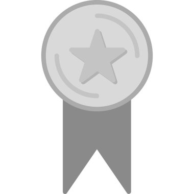 Madalya düz renk simgesi tasarımı