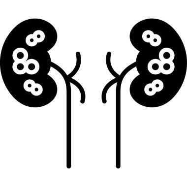 böbrek simgesi, basit vektör çizimi