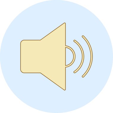 Bir ses simgesinin vektör illüstrasyonu