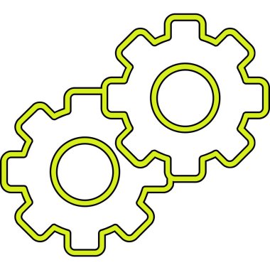 dişli simgesi vektör illüstrasyonu