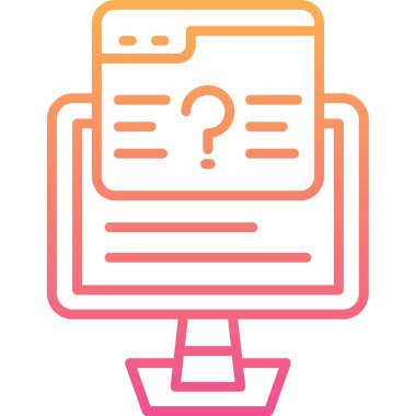 Soru simgesi, basit vektör illüstrasyonu