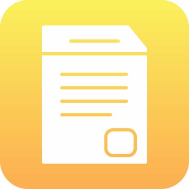 Beyaz arkaplanda izole edilmiş kağıt simgesine sahip belge