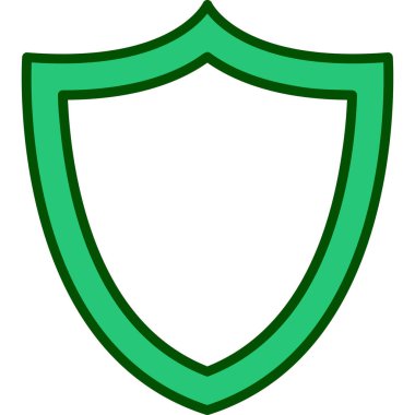 Kalkan vektör çizimi. Simge tasarım elemanları. Düz çizim. kalkan simgesi.