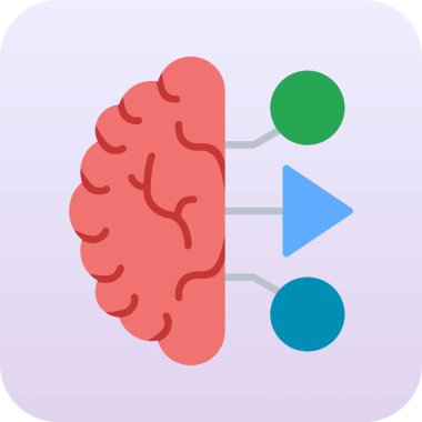 Beyin vektör simgesi modern basit tasarım