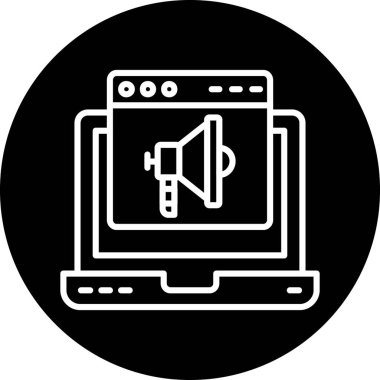 Ağ simgesi. Web tasarımı için çokluortam konsept vektör simgelerinin basit çizimi