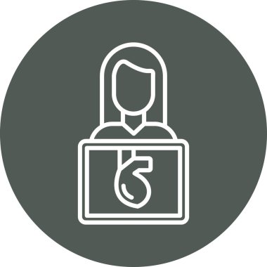 Kadın simgesinin vektör illüstrasyonu