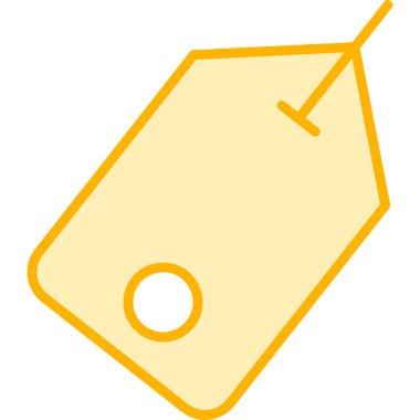 Bir etiket simgesinin vektör illüstrasyonu