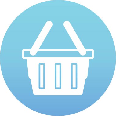 Alışveriş sepeti ikonu vektör illüstrasyonu