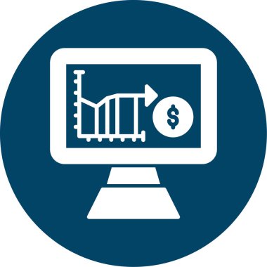 iş grafiği ikon vektör illüstrasyonu