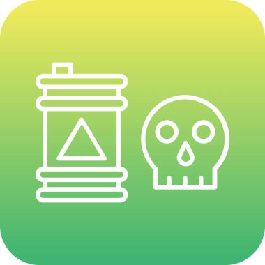 Kimyasal test için eşsiz vektör çizgisi simgesi